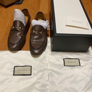 Gucci Brown Jordaan Loafer 37